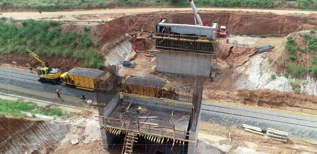 African engineers working on an infrastructure project